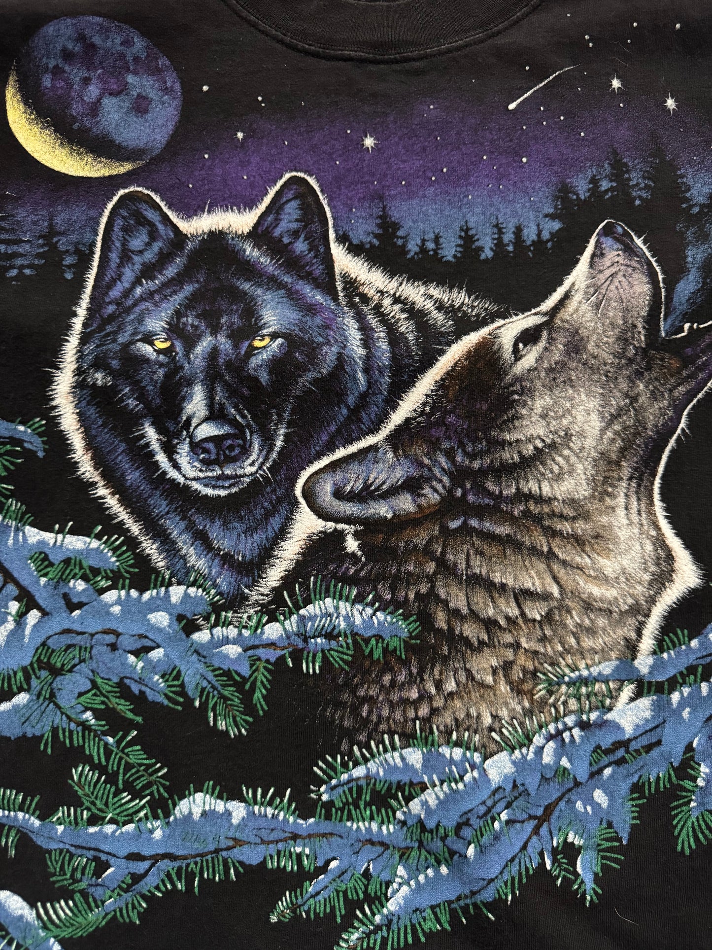 Vintage 1990s Wolf Habitat Tee - M