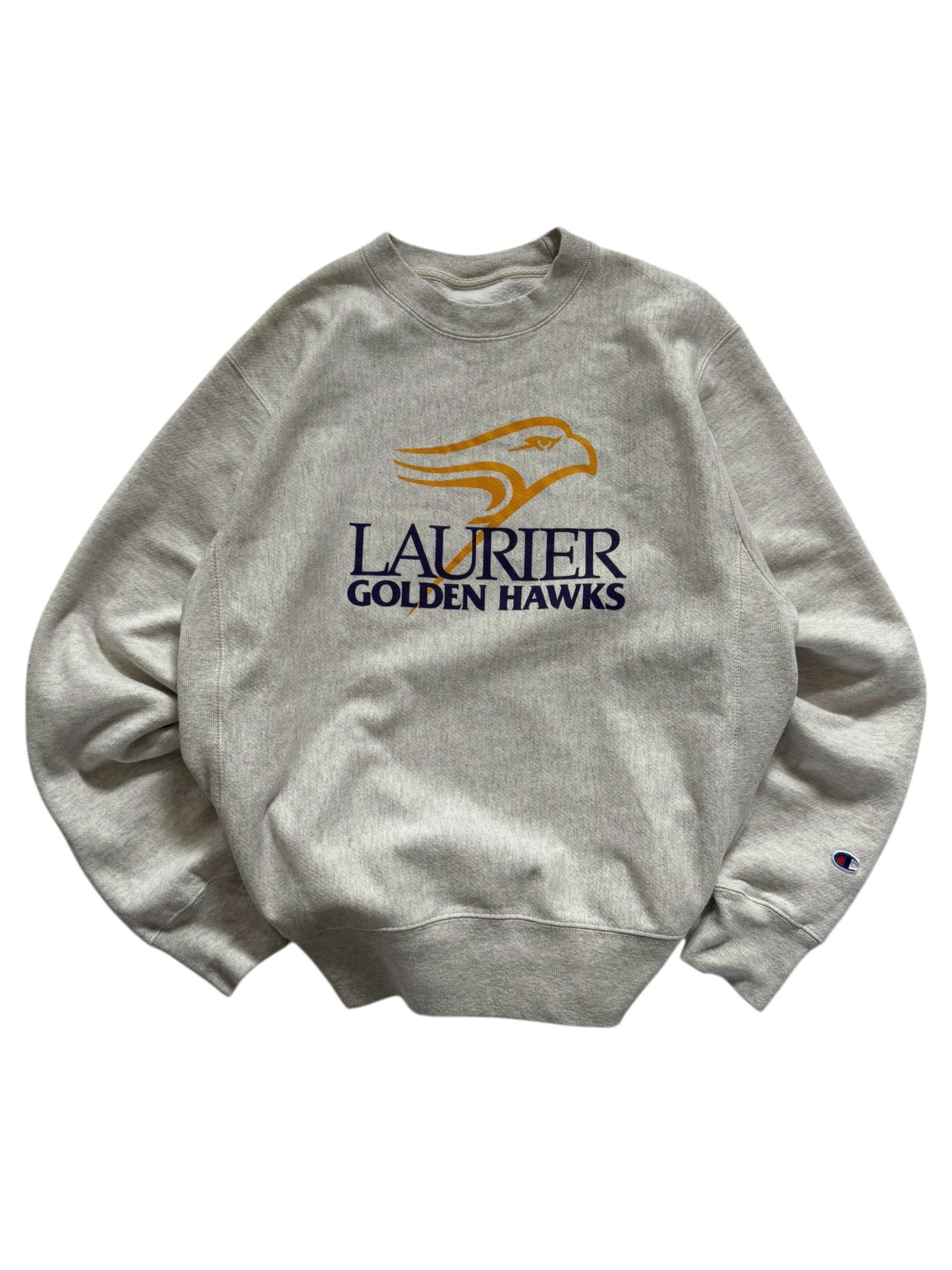Laurier Goldenhawks Champion Reverse Weave Crewneck - M
