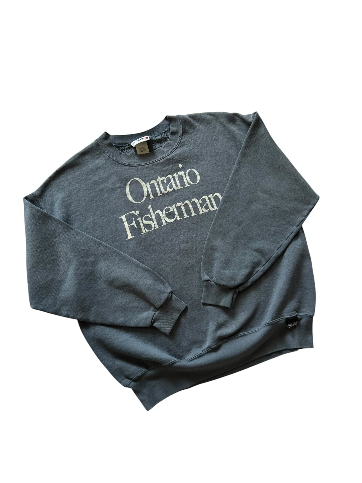 Ontario Fisherman Crewneck Steelhead Blue - L