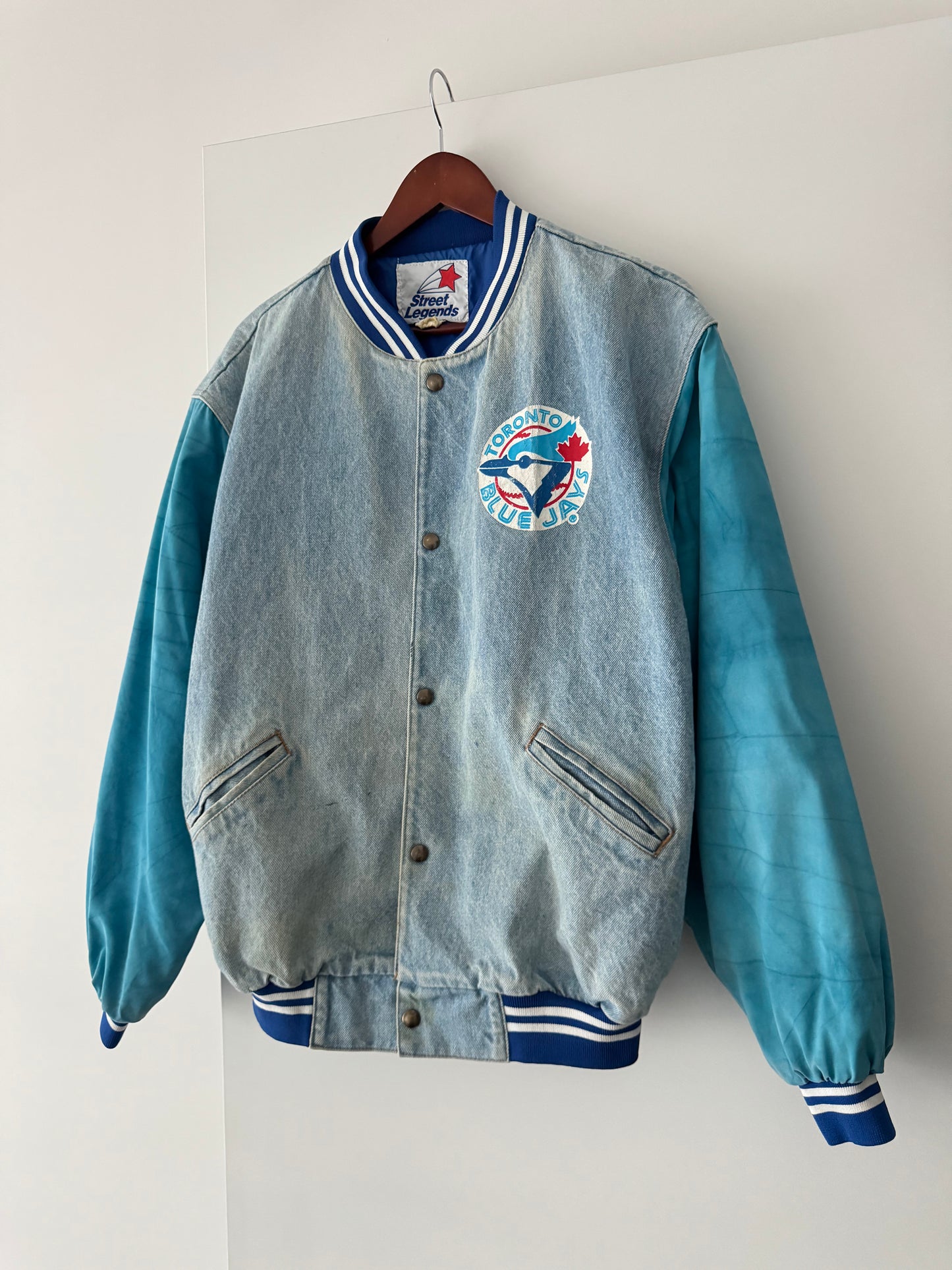 Vintage 90s Street Legends Toronto Blue Jays Denim Jacket - L