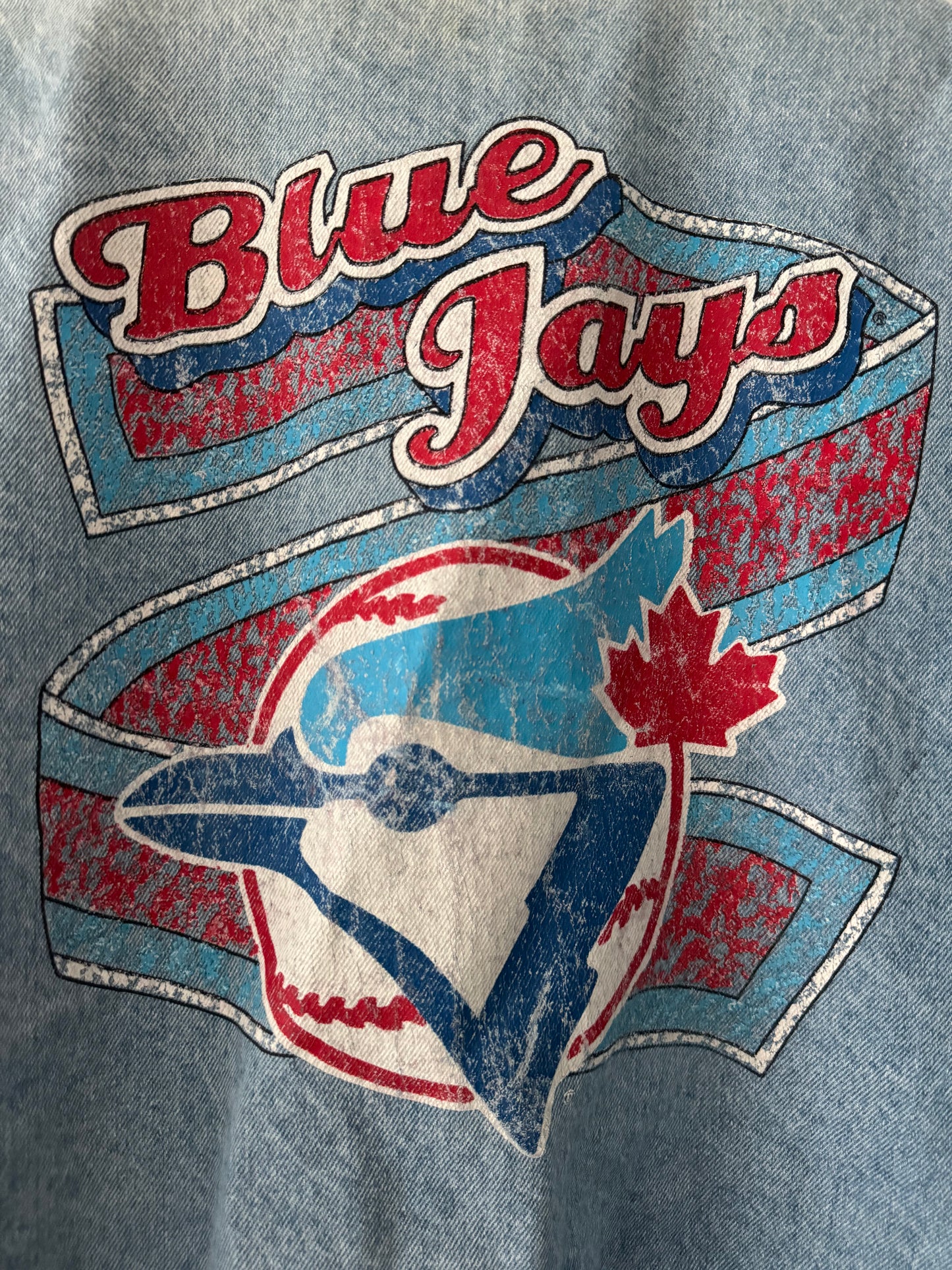 Vintage 90s Street Legends Toronto Blue Jays Denim Jacket - L