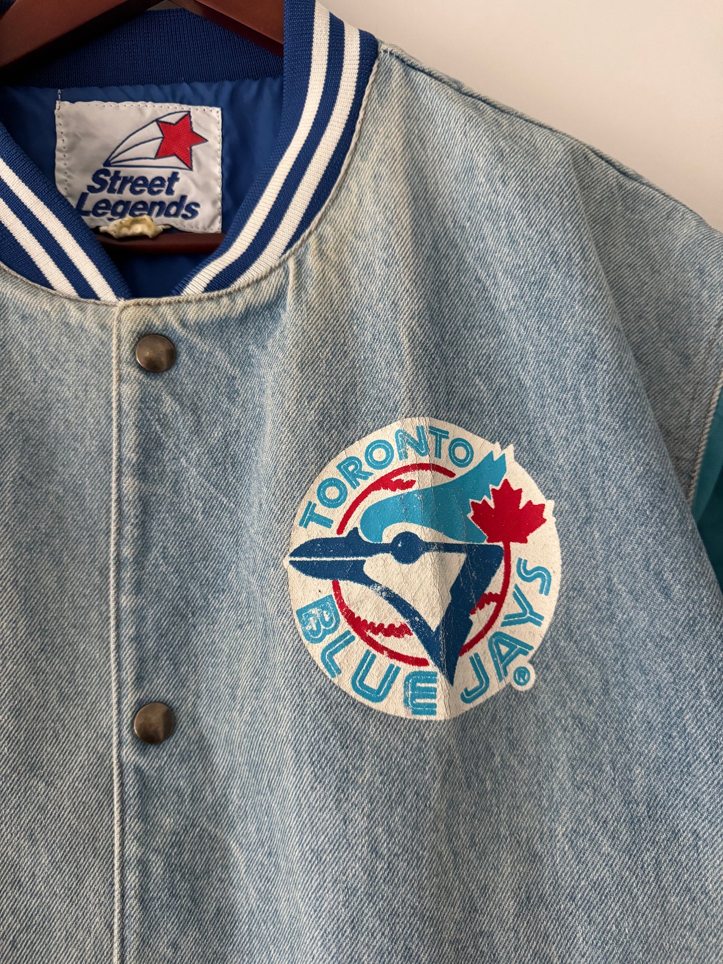 Vintage 90s Street Legends Toronto Blue Jays Denim Jacket - L