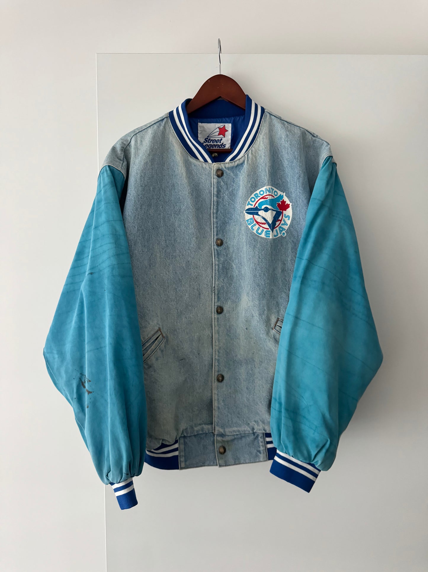Vintage 90s Street Legends Toronto Blue Jays Denim Jacket - L