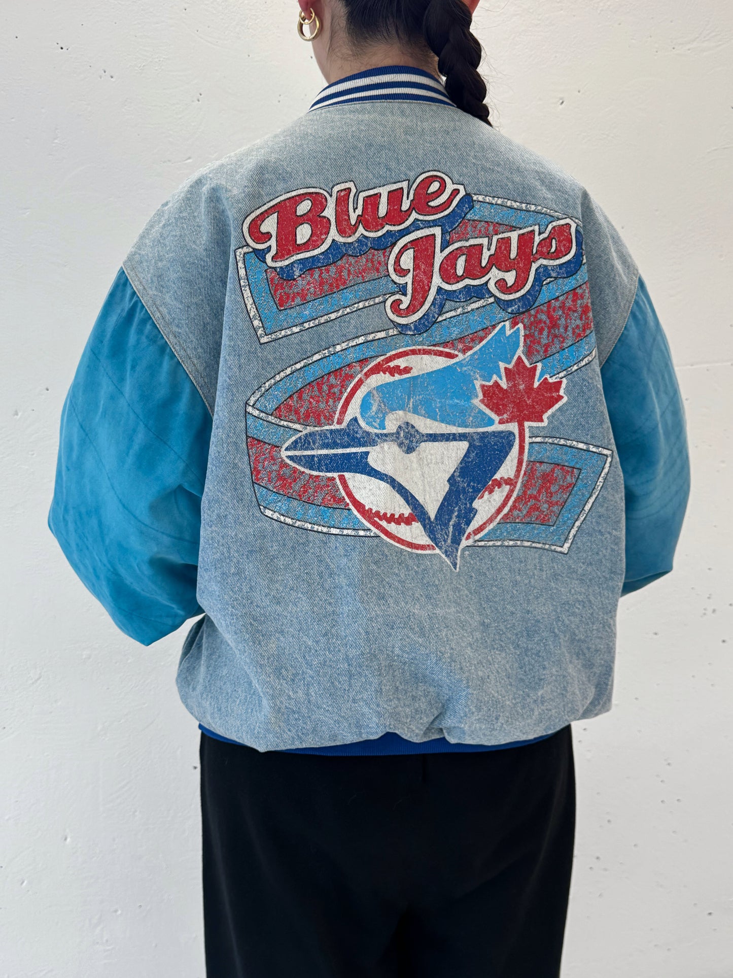 Vintage 90s Street Legends Toronto Blue Jays Denim Jacket - L