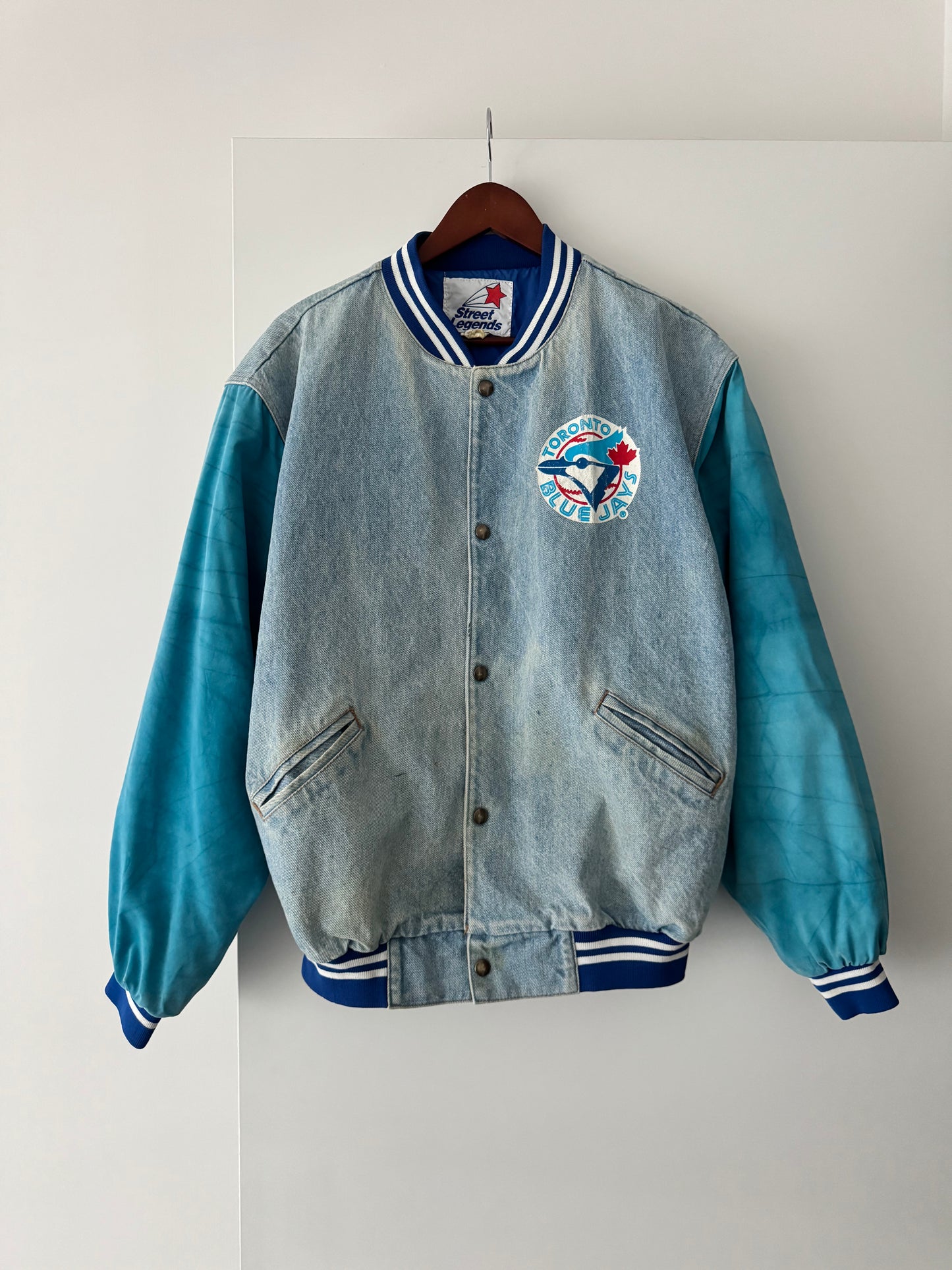 Vintage 90s Street Legends Toronto Blue Jays Denim Jacket - L