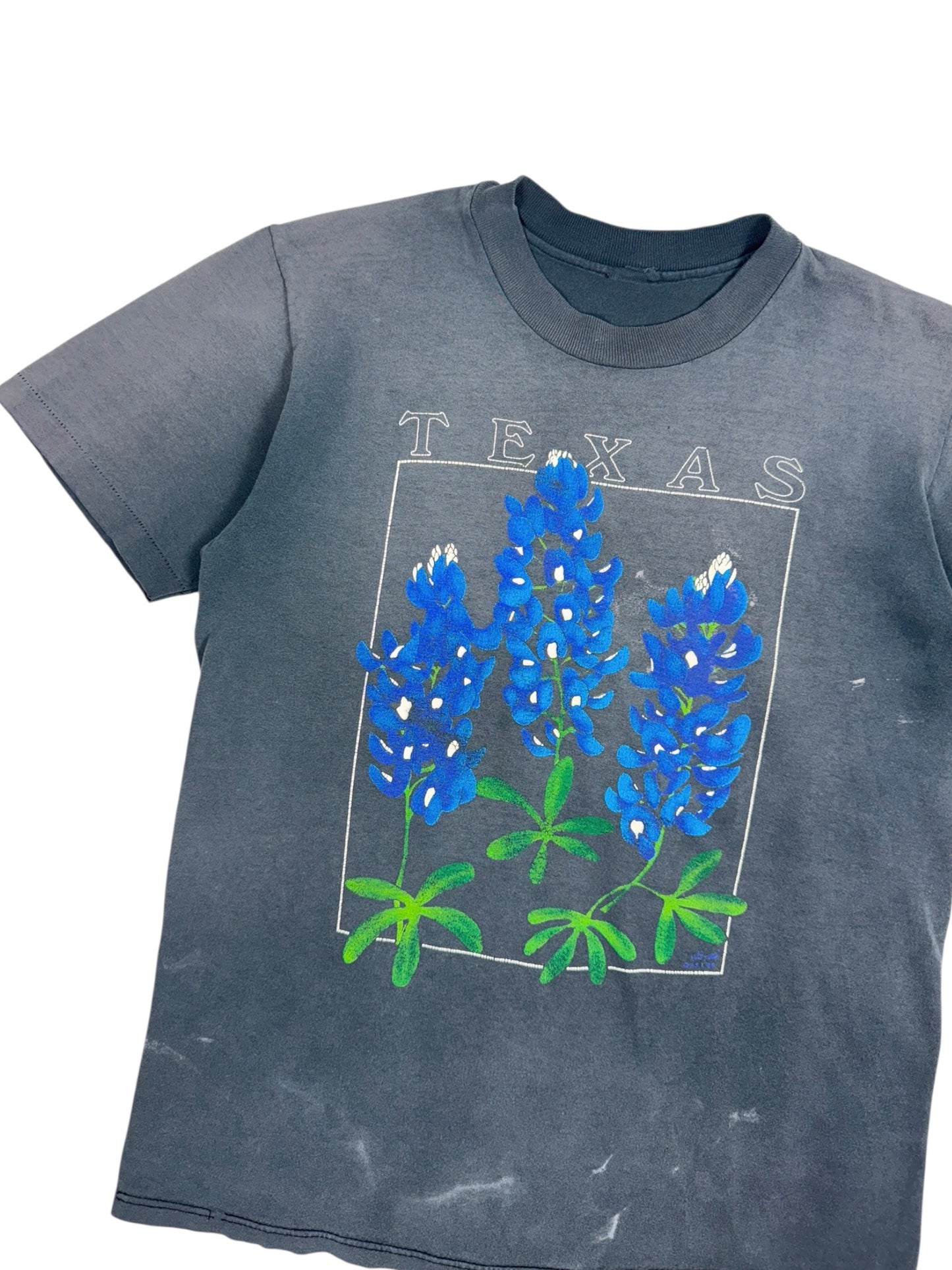 Vintage 90s Texas Bluebonnets State Flower Tee - S/M