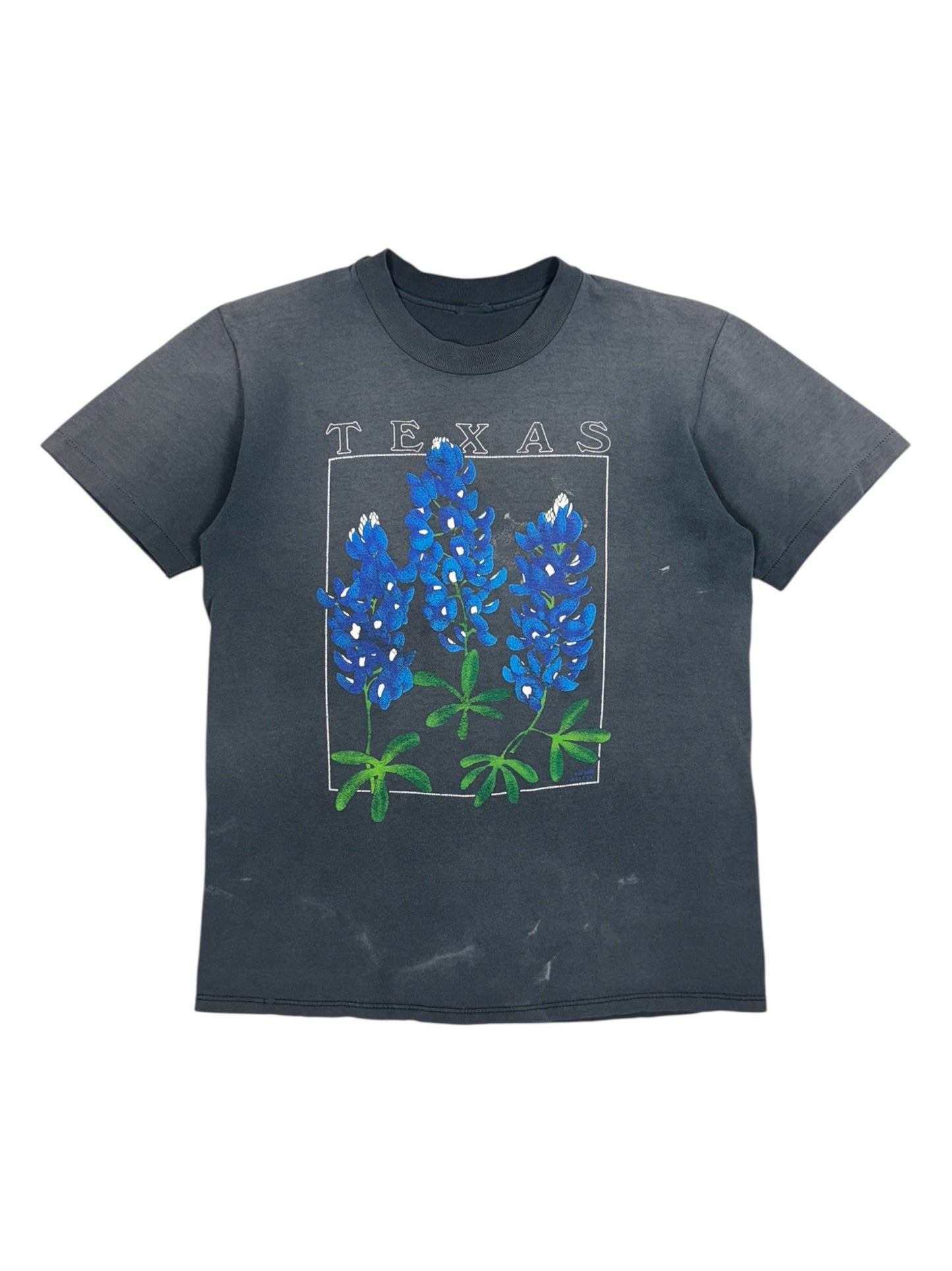 Vintage 90s Texas Bluebonnets State Flower Tee - S/M
