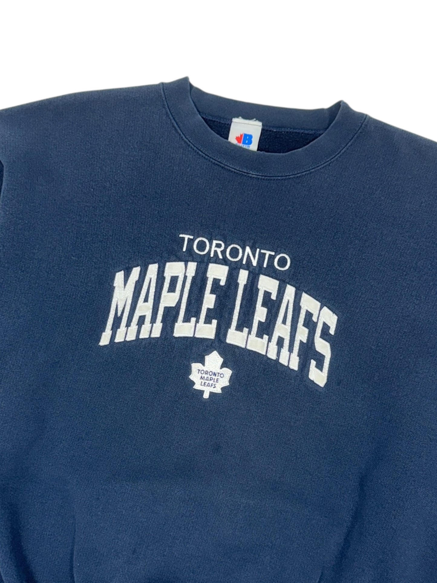1990s Toronto Maple Leafs Bulletin Appliqué Crewneck - L