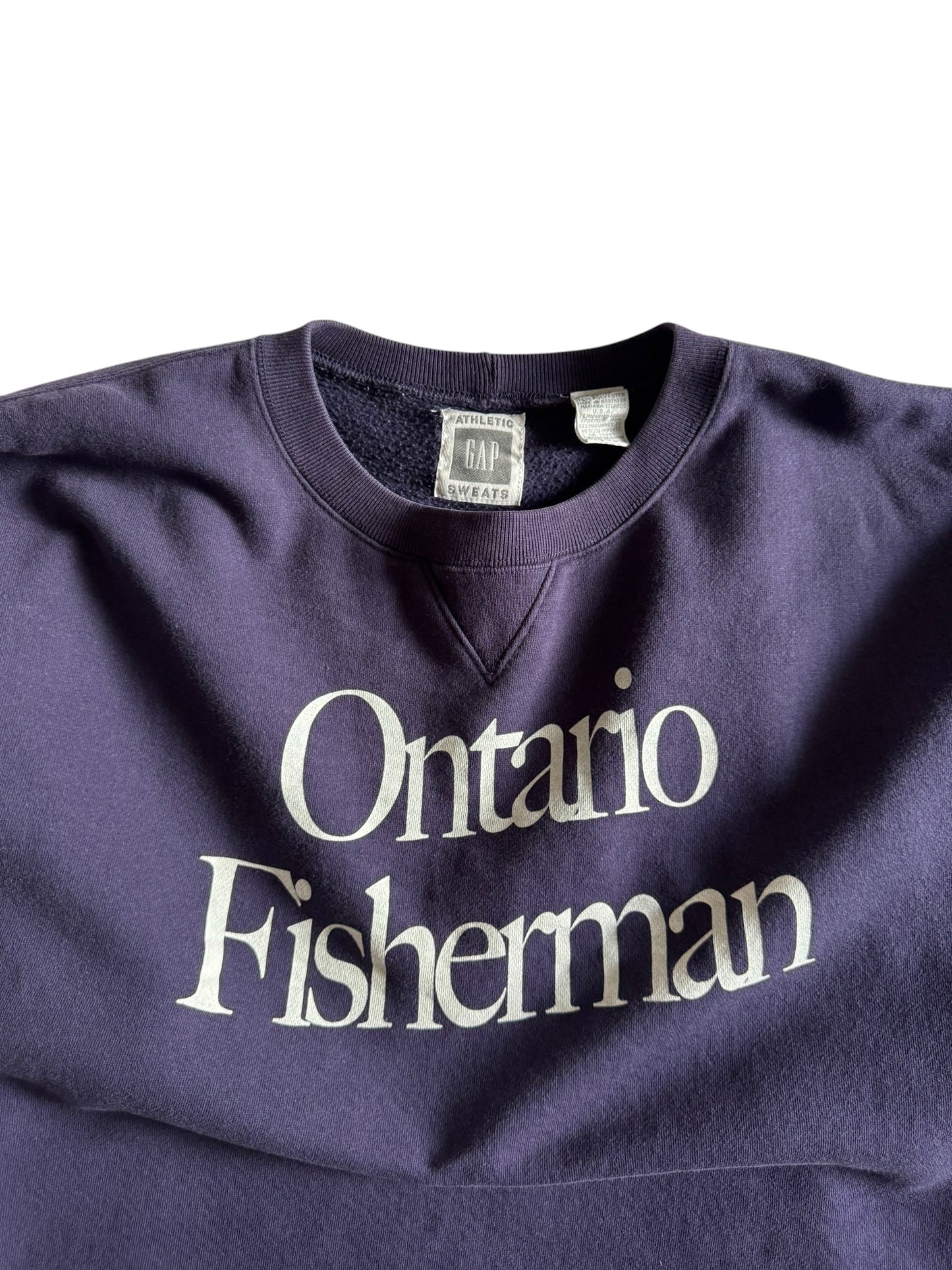 Vintage Ontario Fisherman Crewneck Dark Coho - L