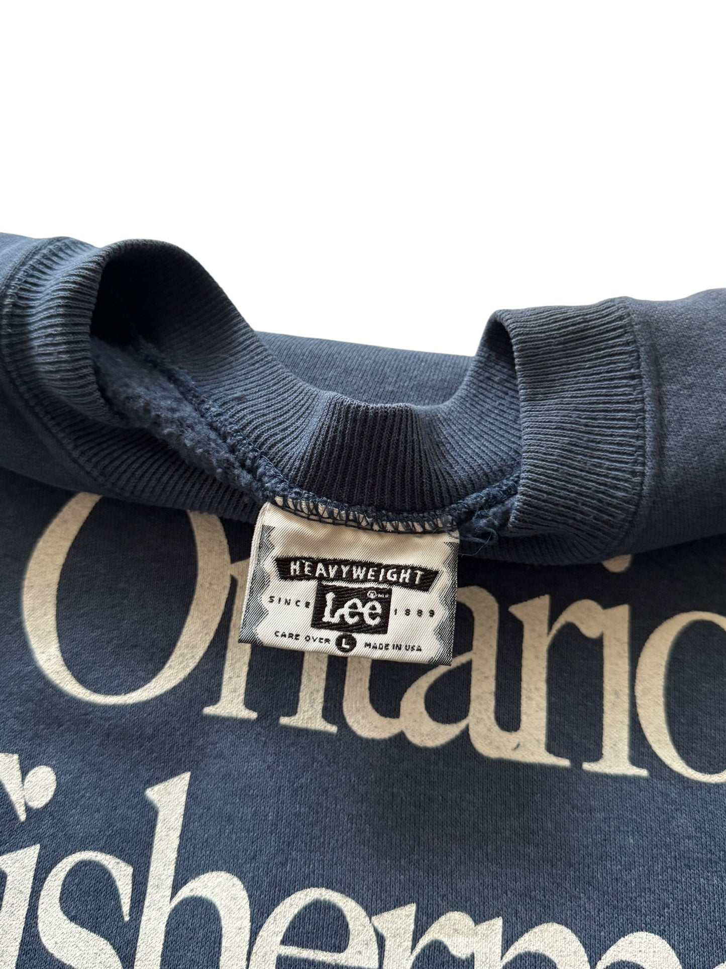 Ontario Fisherman Crewneck Steelhead Blue - L