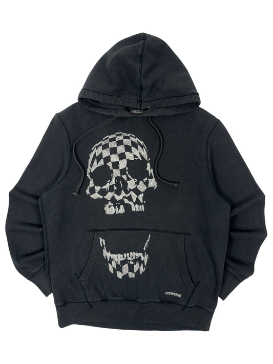 Converse Faded Black Skull Hoodie - L