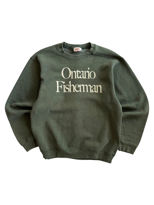 Ontario Fisherman Crewneck Faded Walleye - S
