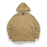 Stussy Beige Embroidered Spell Out Hoodie - S