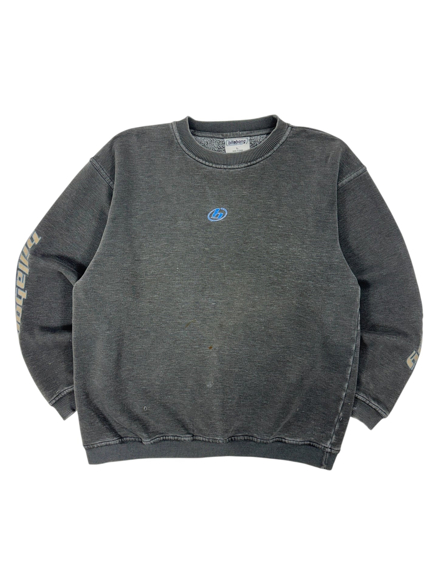 Vintage Billabong Sun Faded Spell Out Crewneck - L
