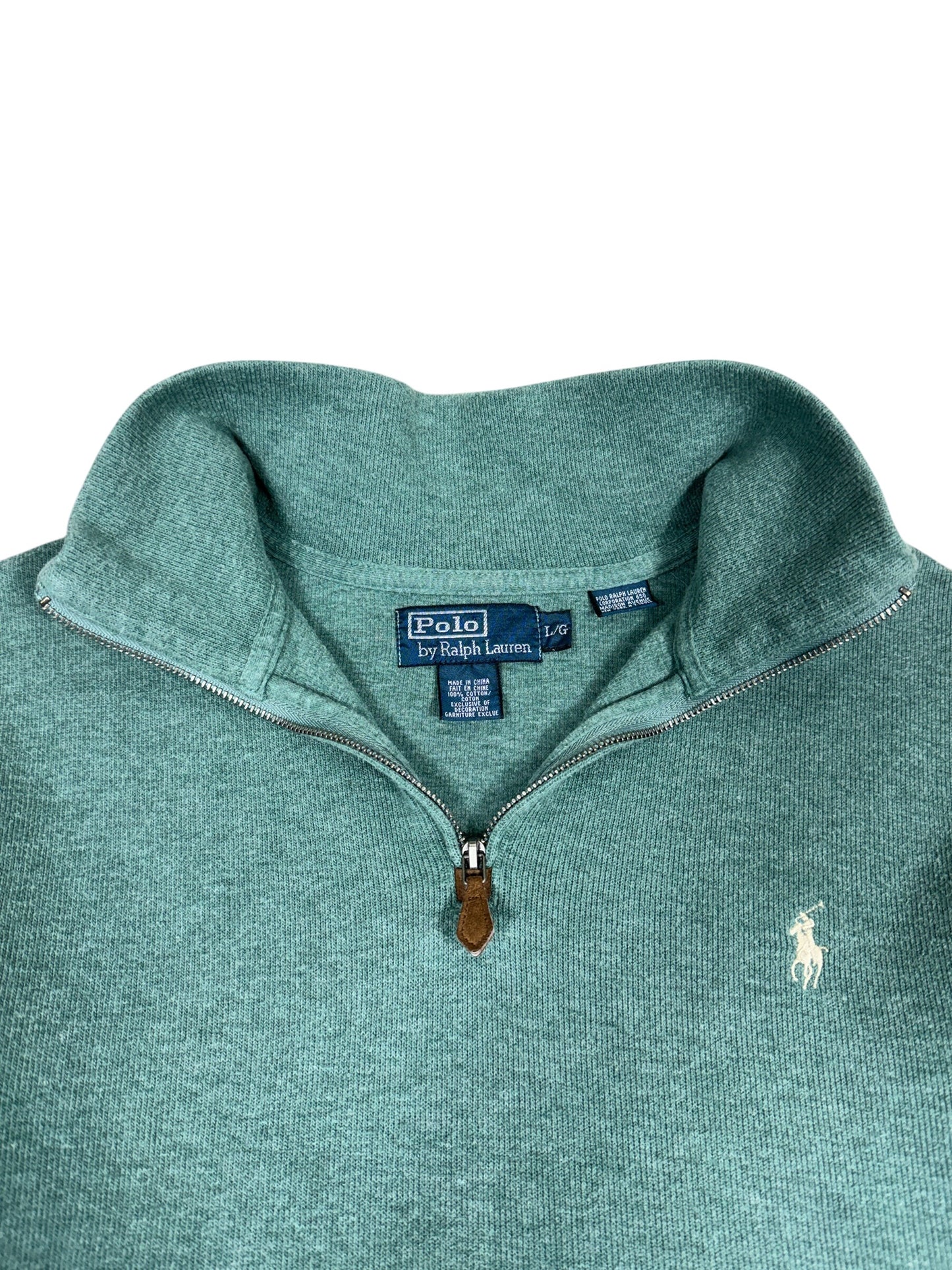 Polo Ralph Lauren Estate Rib Quarter Zip Pull Over Sweater - L