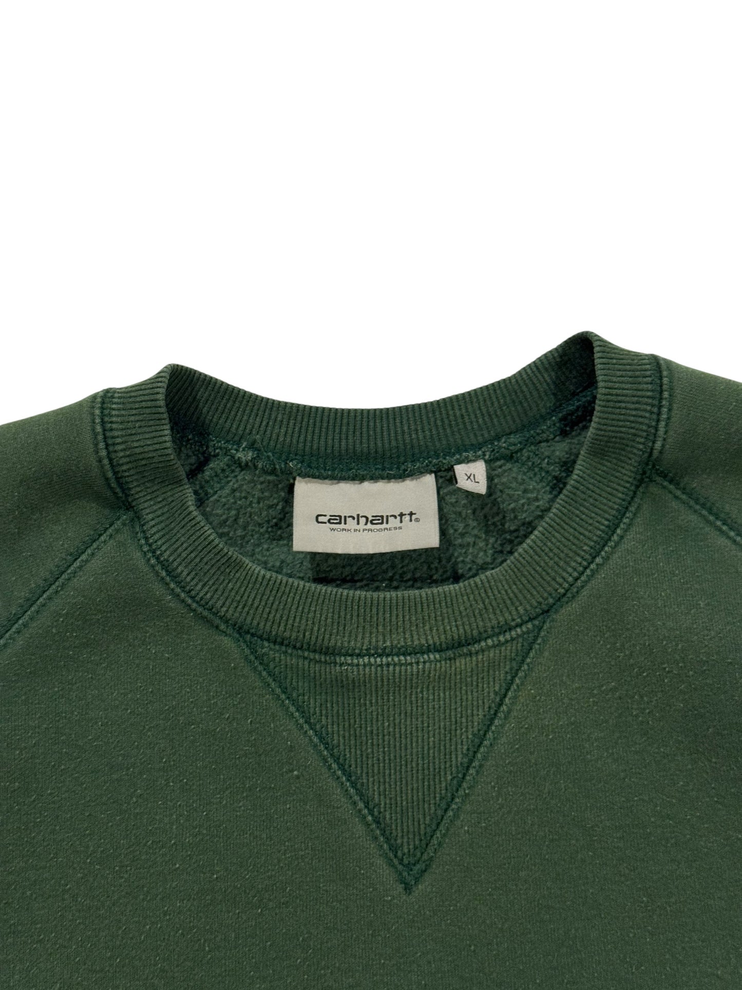 Carhartt Work In Progress Forest Green Chase Crewneck - XL