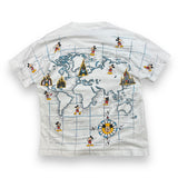Vintage 90s Mickey Mouse Map AOP Tee - L