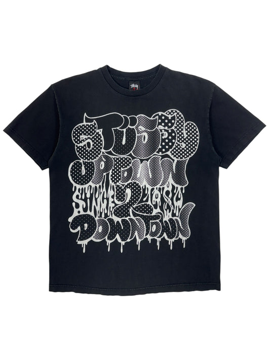 Stussy Sun Faded Uptown 2 Downtown Tee - L