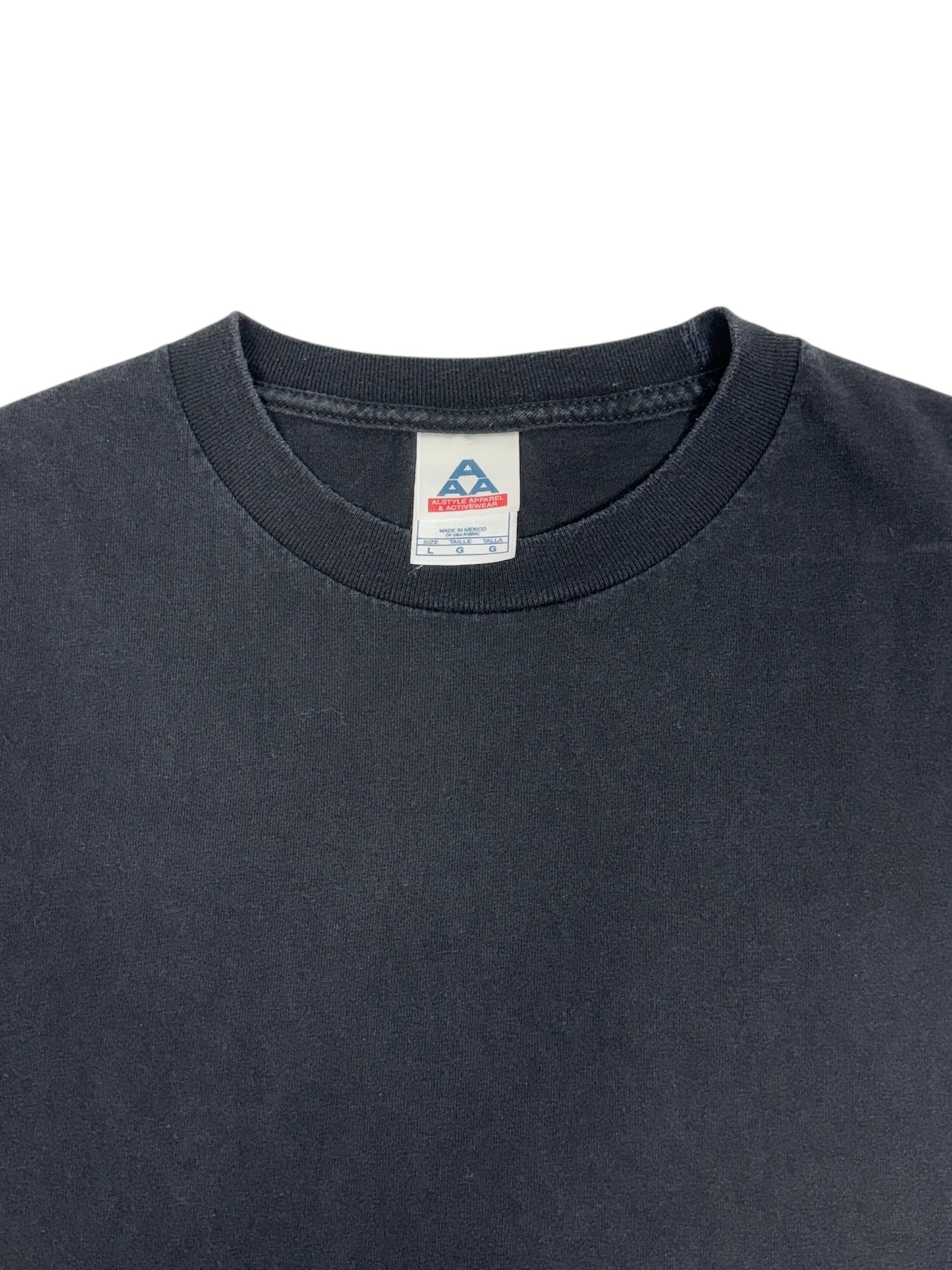 Vintage Faded Black Blank Tee - L