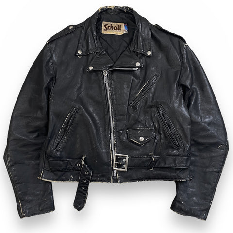 1980s Schott NYC Harley Davidson Leather Jacket - L
