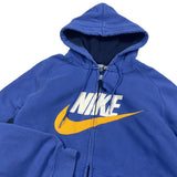 2000s Nike Blue Yellow Zip Up Hoodie M