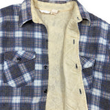 1980s Faded Blue Flannel Shirt - XL