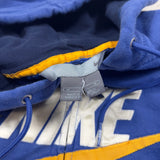 2000s Nike Blue Yellow Zip Up Hoodie M