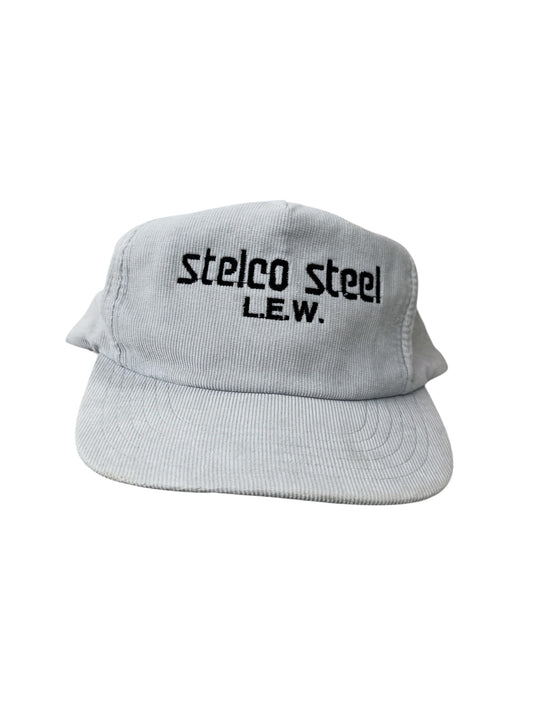 Vintage 80s Stelco Steel Corduroy Snapback