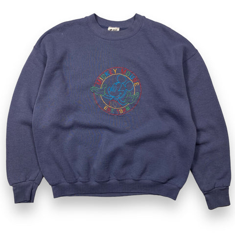 1990s Mickey Mouse Embroidered Crewneck - L
