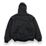Sportier Black Hooded Workwear Jacket - XL