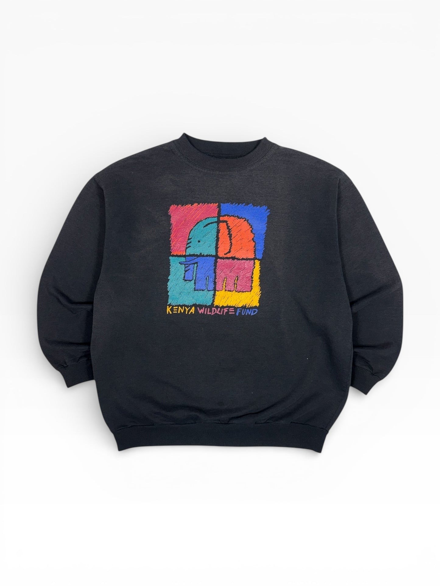 Vintage 90s Kenya Wildlife Fund Crewneck - L
