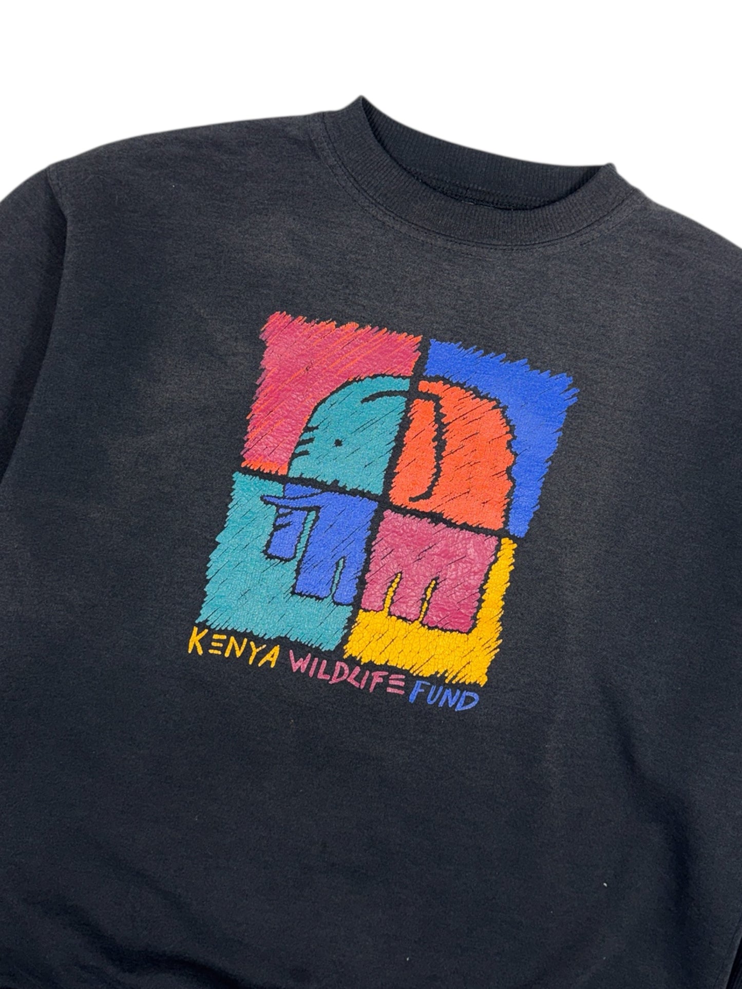 Vintage 90s Kenya Wildlife Fund Crewneck - L
