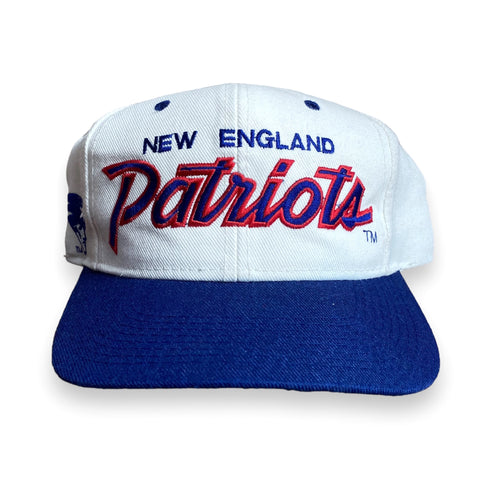 1990s New England Patriots Sports Specialties Script Snapback - OS