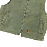 Vintage 90s Work Wear Olive Vest Big Bill (L)