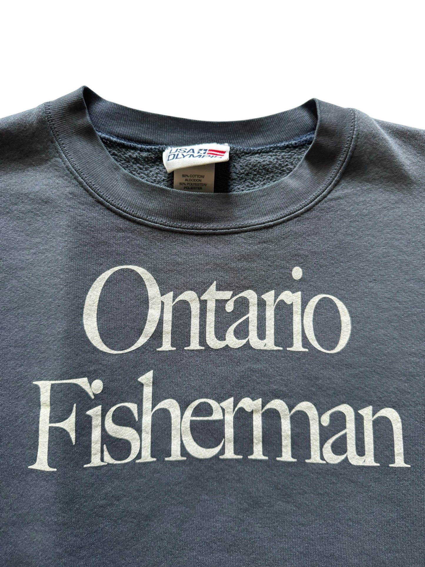 Ontario Fisherman Crewneck Steelhead Blue - L
