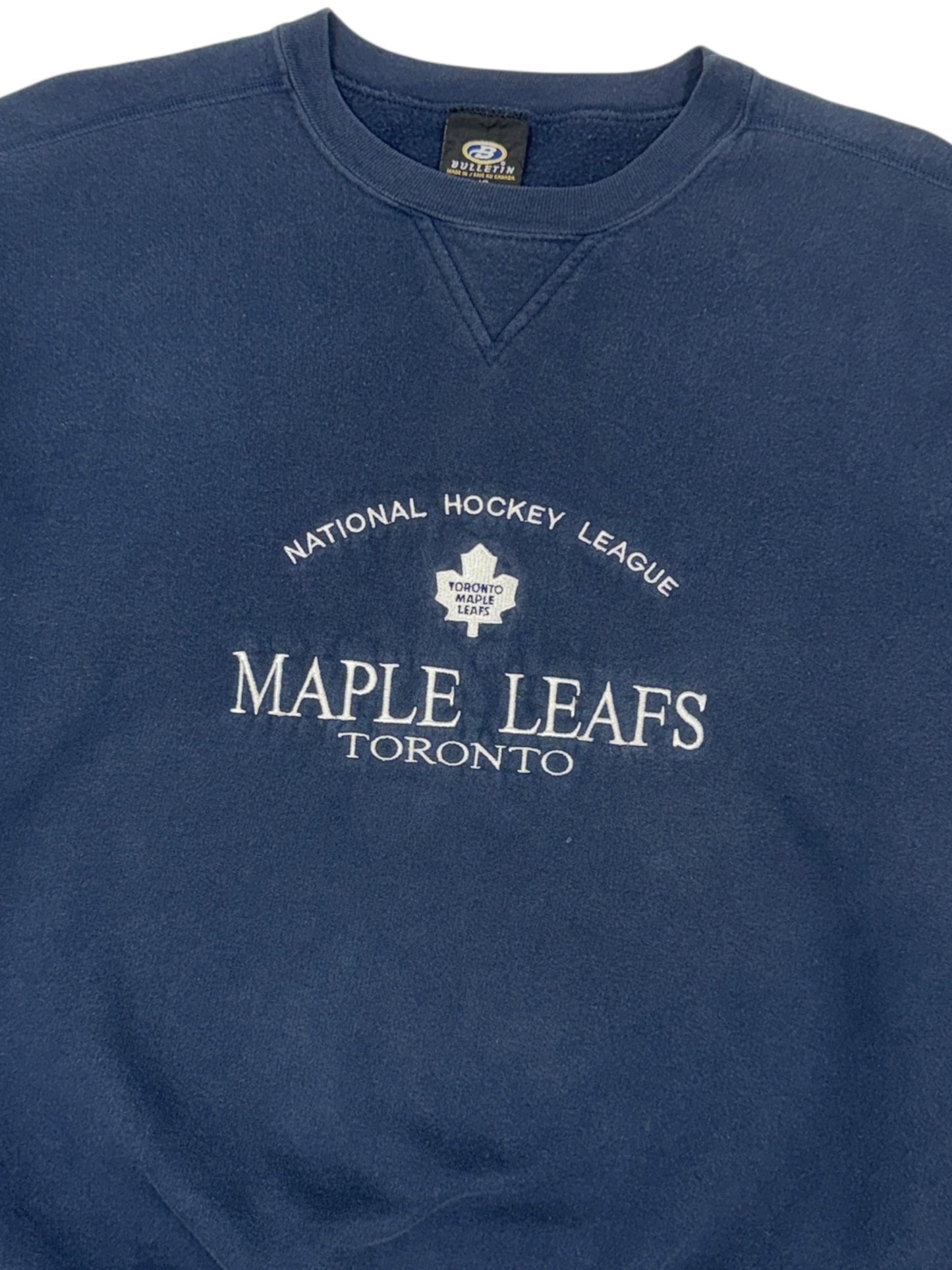 2000s Toronto Maple Leafs Embroidered Crewneck - L