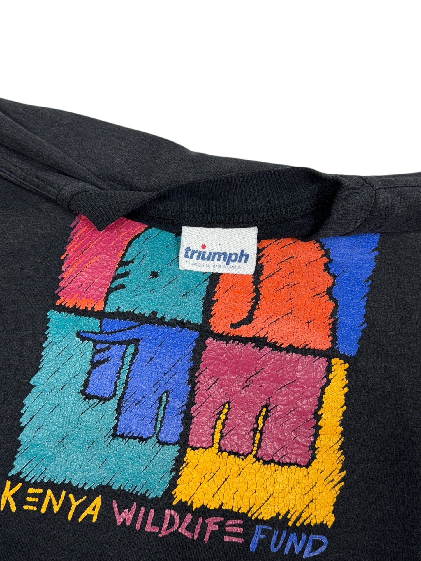 Vintage 90s Kenya Wildlife Fund Crewneck - L
