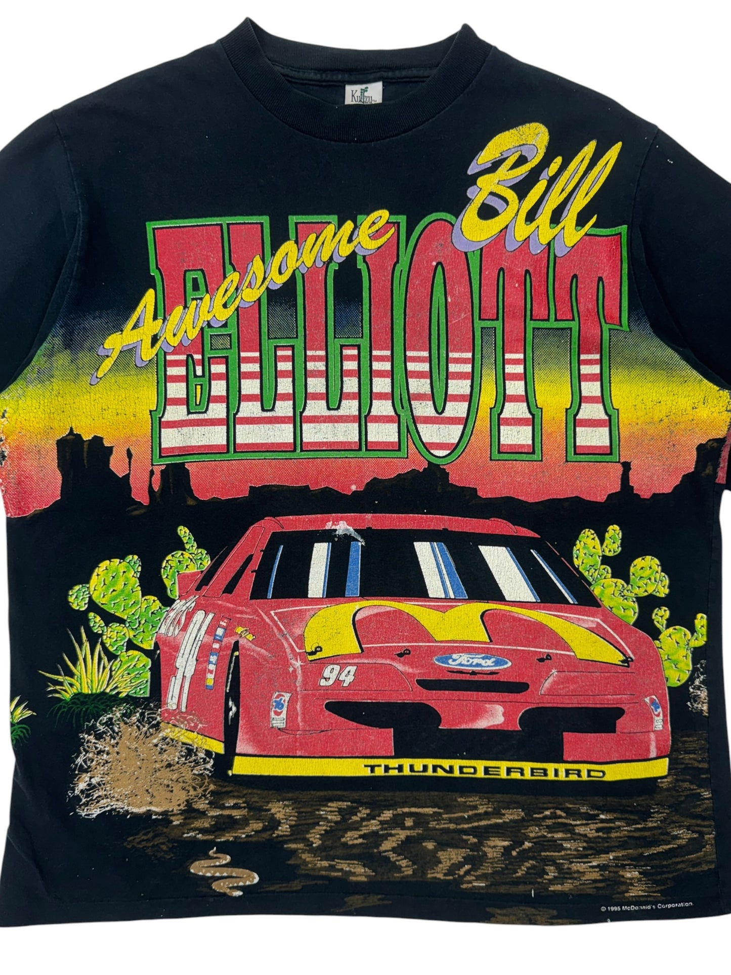 1995 Bill Elliot Awesome Bill McDonald's NASCAR Tee - L