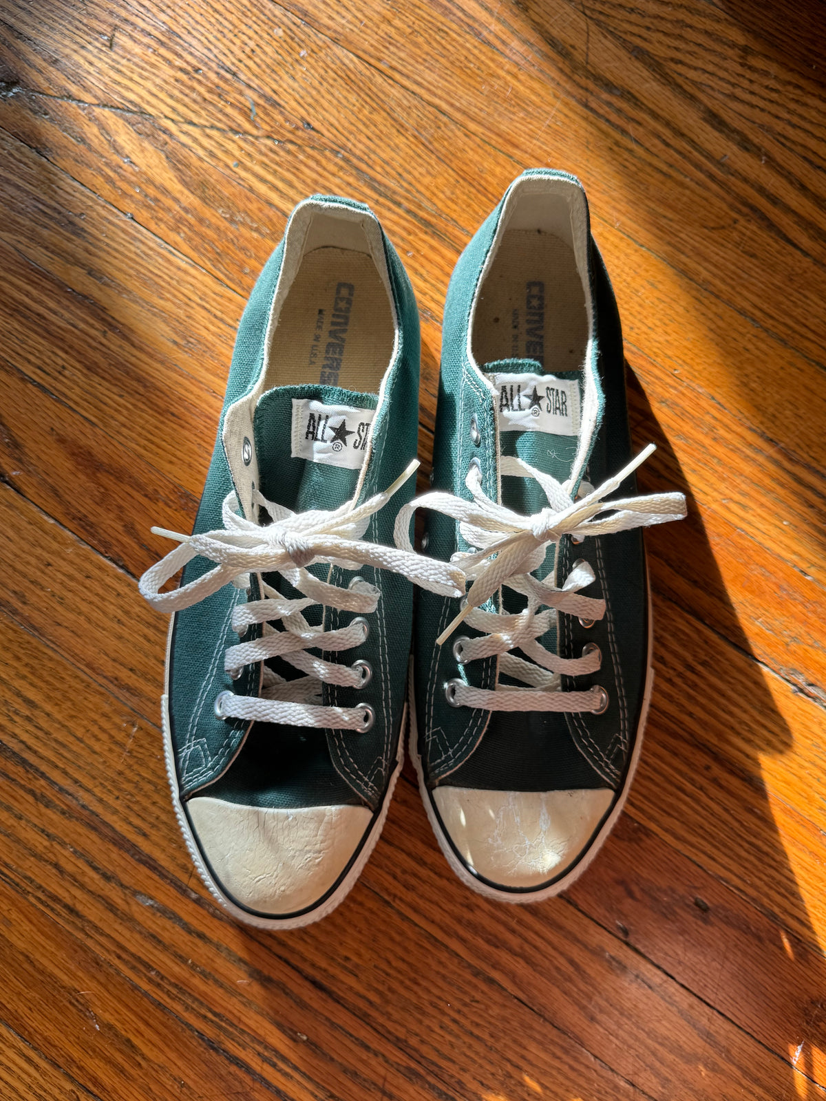 Vintage Converse Chuck Taylor Low Pine Green US 9