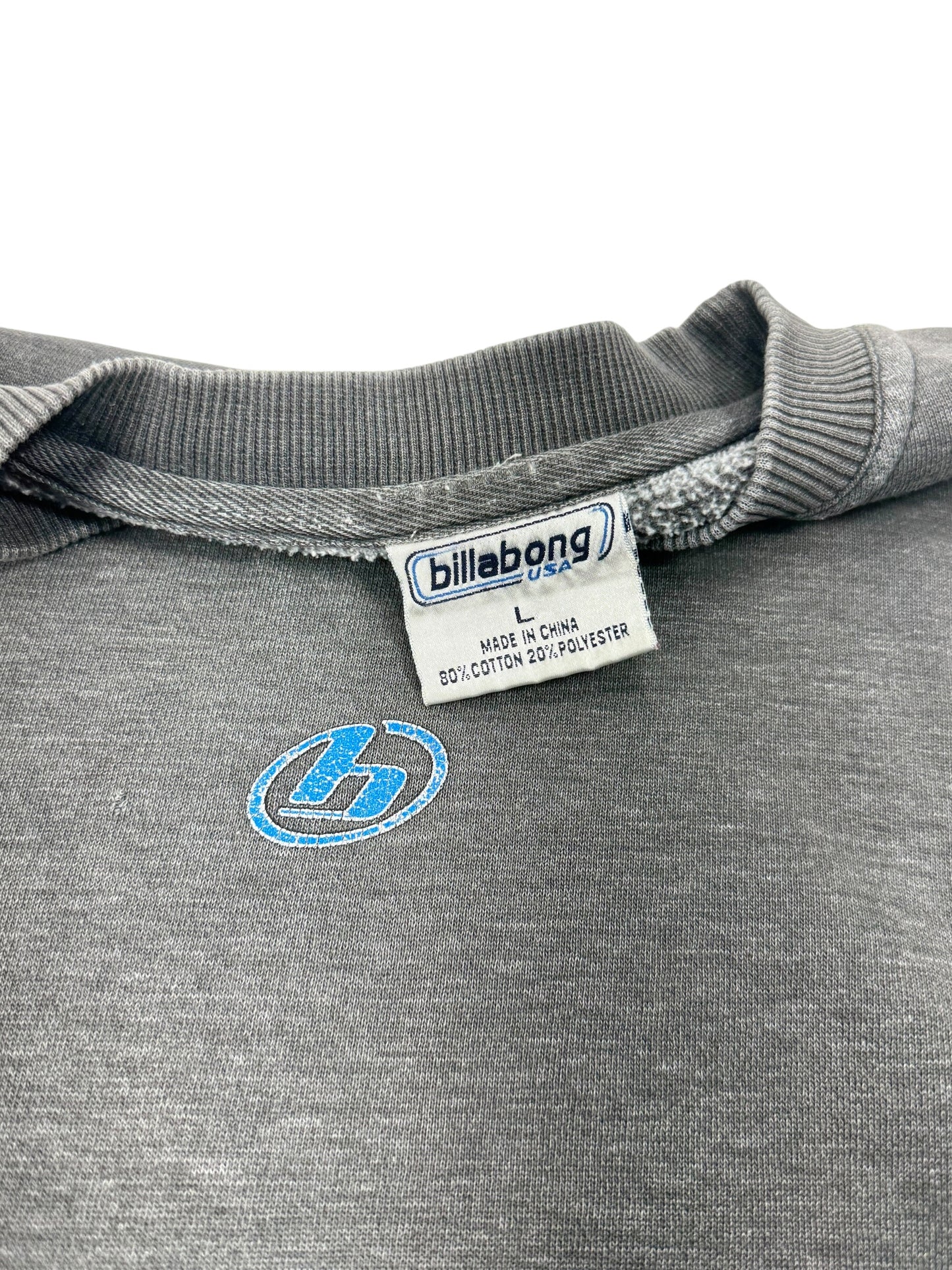 Vintage Billabong Sun Faded Spell Out Crewneck - L