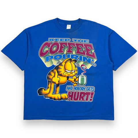 Vintage 90s Garfield Coffee Tee - XXL