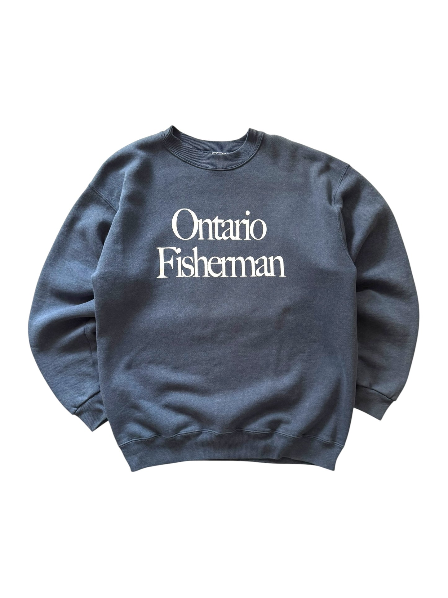 Ontario Fisherman Crewneck Steelhead Blue - L
