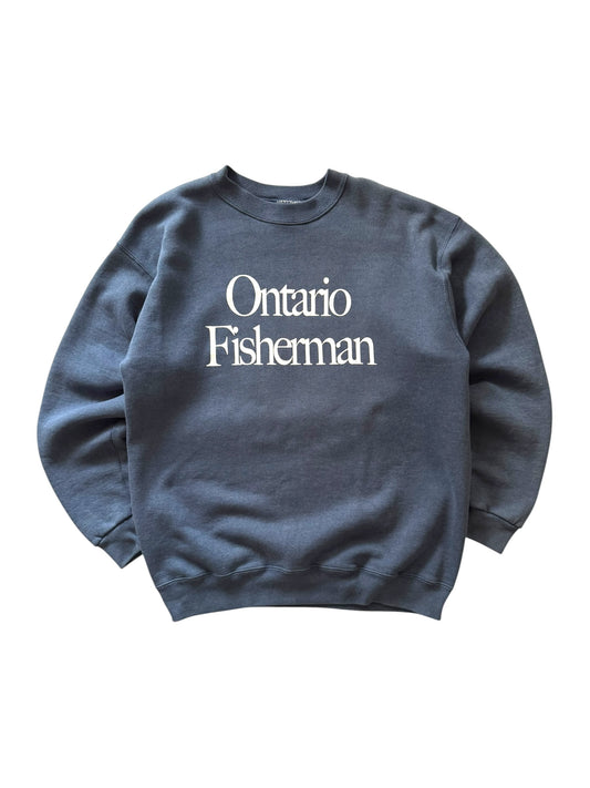 Ontario Fisherman Crewneck Steelhead Blue - L