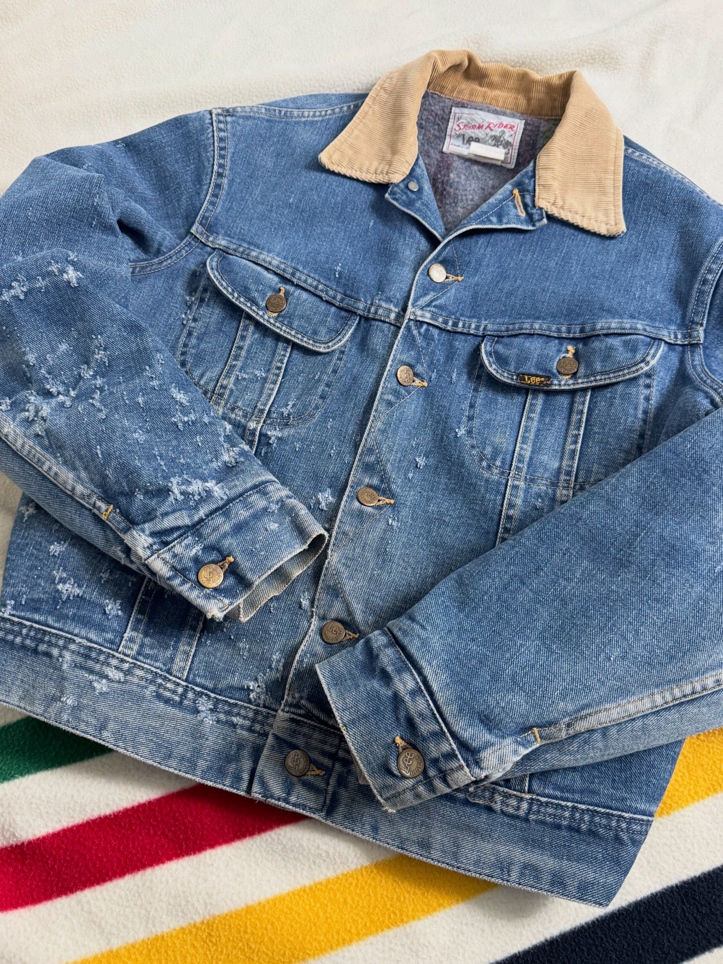 Vintage 1970s Lee Storm Rider Denim Lined Jacket - L – OMNES