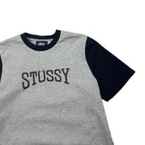 Stussy Black and Grey Ringer Tee (S)