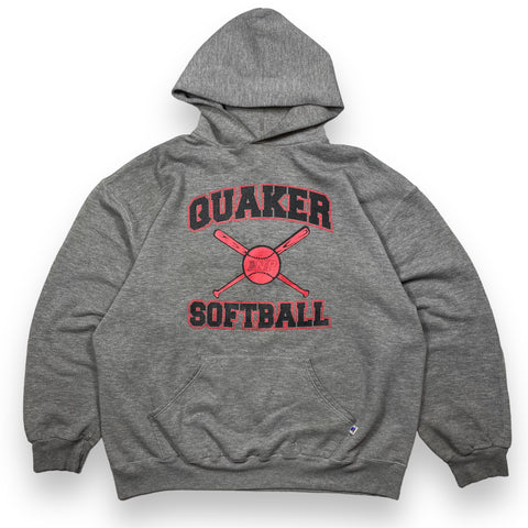 1990s Quaker Softball Russell Hoodie - XL