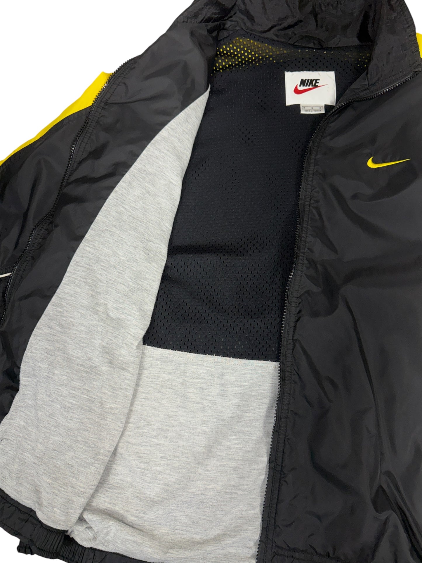Vintage 90s Nike Black & Yellow Windbreaker - M