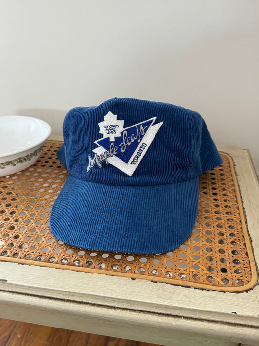 Rare 1990s Toronto Maple Leafs Corduroy Snapback