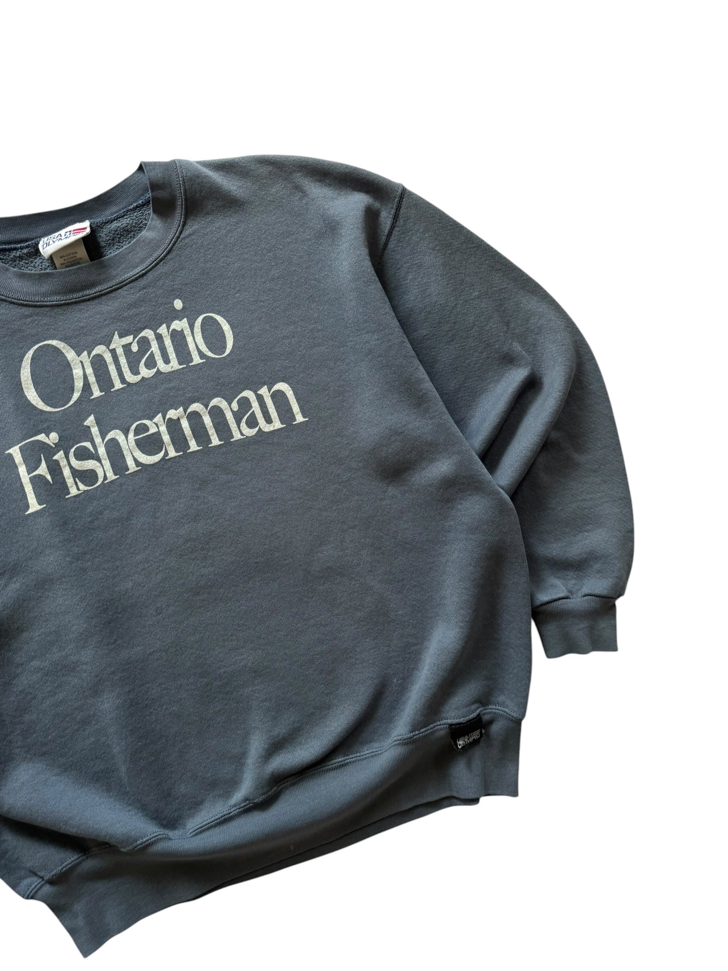 Ontario Fisherman Crewneck Steelhead Blue - L