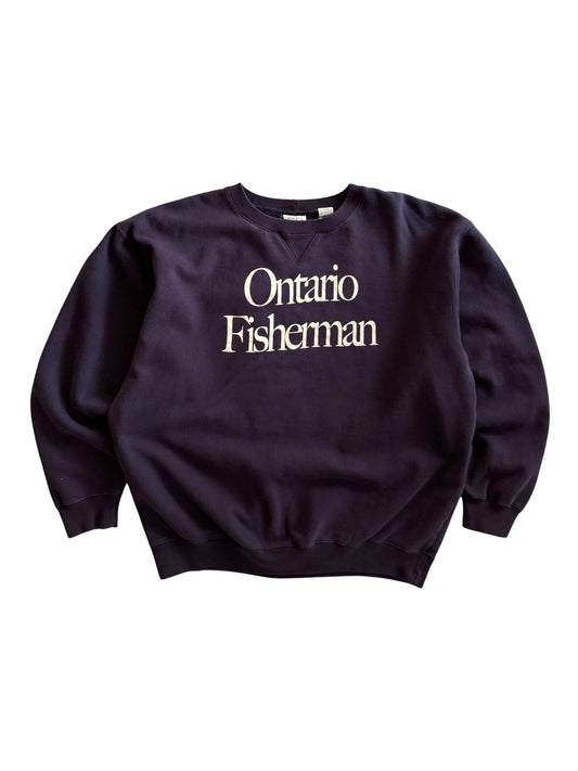 Vintage Ontario Fisherman Crewneck Dark Coho - L